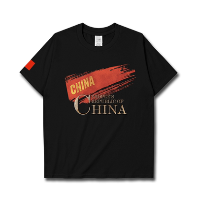 中国CHINA国家国潮复古印短袖T恤