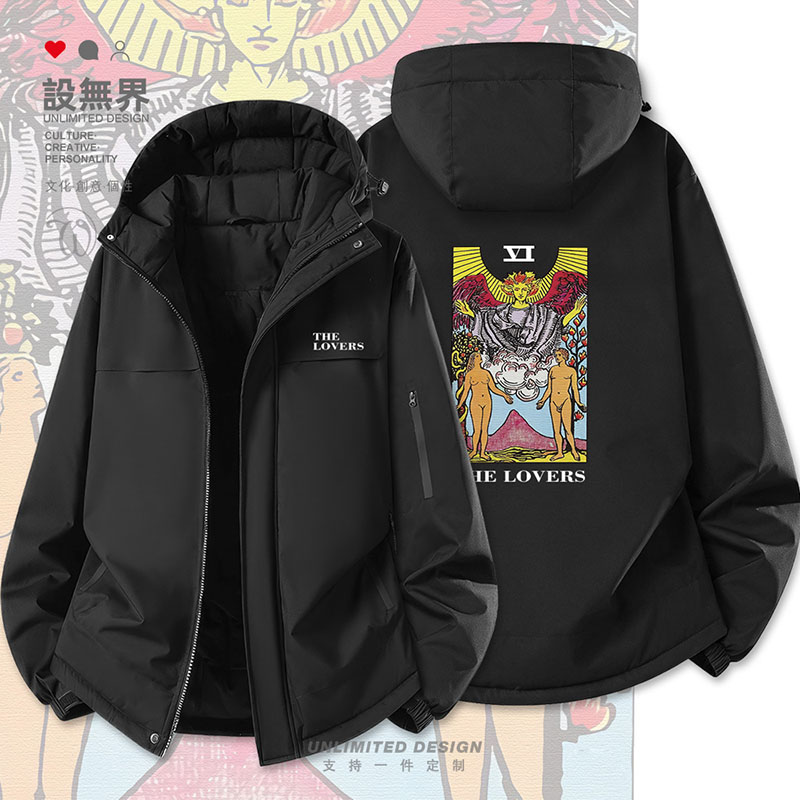 塔罗牌恋人The Lovers加厚棉服男女休闲防寒保暖棉袄外套设 无界