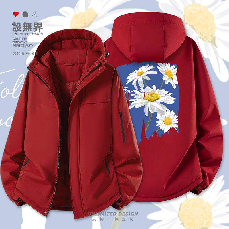 田园清新小雏菊spring权志龙加厚棉服男女ins原宿风外套潮设 无界