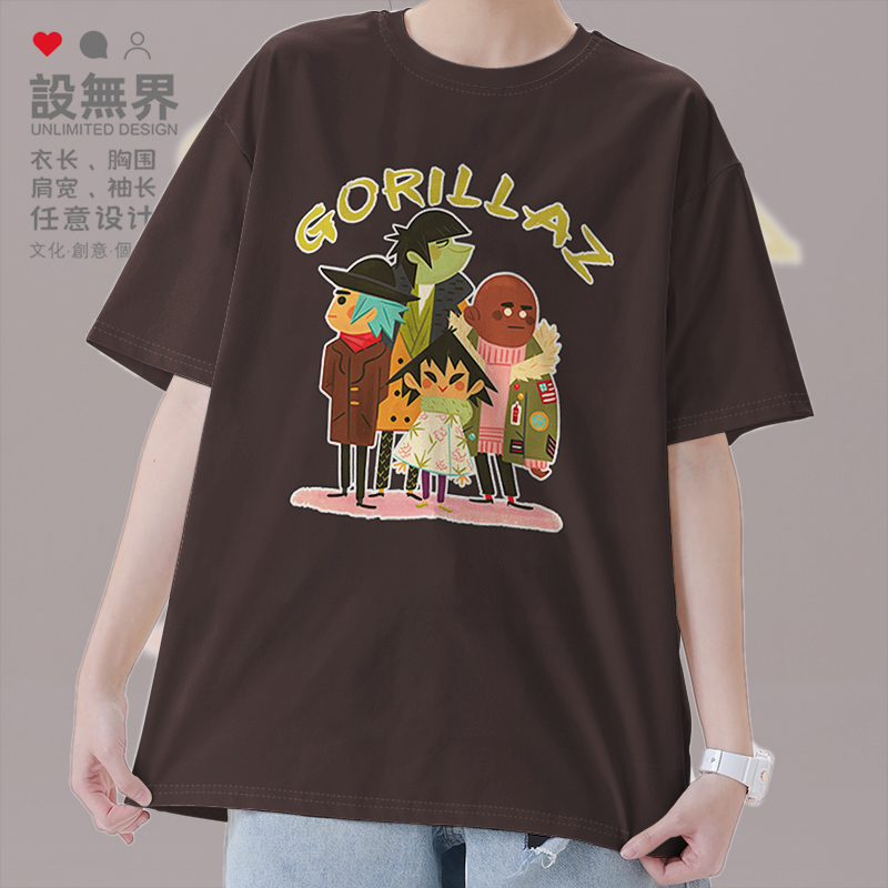 街头霸王Gorillaz虚拟乐队卡T恤