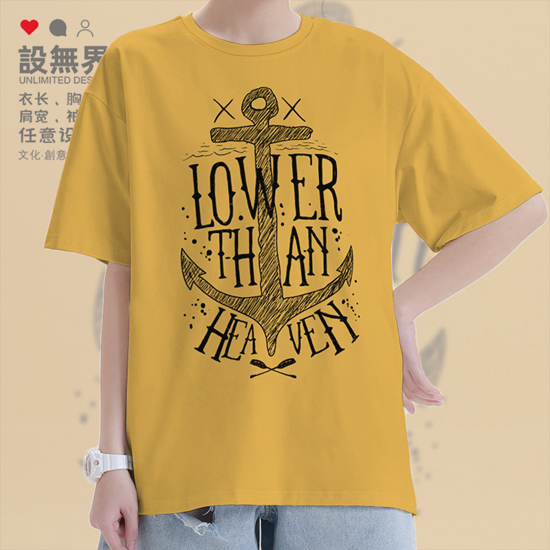 欧美神圣恶搞符号图案ins纯棉短袖T恤男女运动半袖衫上衣设 无界