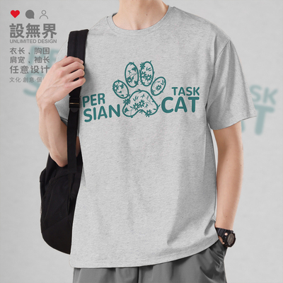 小雏菊猫爪persiancat短袖T恤