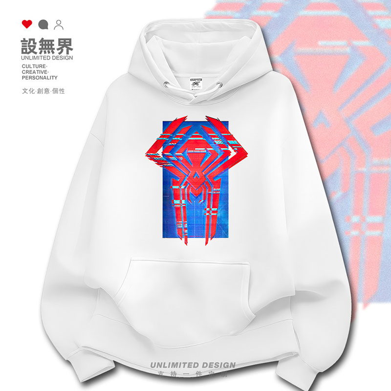 蜘蛛侠周边纵横宇宙胸前logo卫衣图片