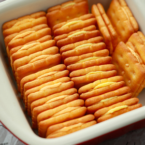 寻脆记芝士夹心饼干柠檬味夹心饼干咸芝士饼干年货零食整箱