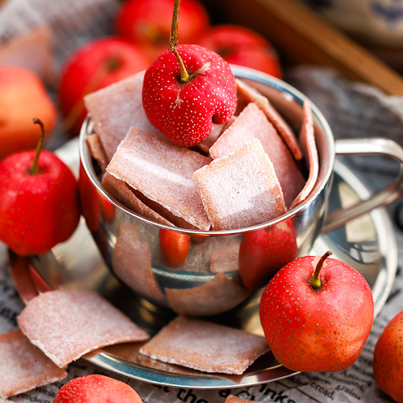 寻脆记原味山楂薄片山楂糕酸甜蜜饯果脯办公室休闲小零食罐装100g