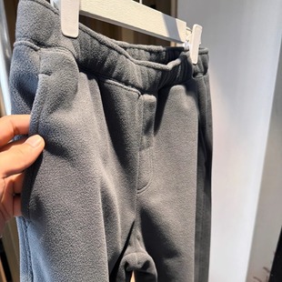 冬防风保暖休闲裤 双层复合摇粒绒运动卫裤 户外抓绒裤 炒级暖和