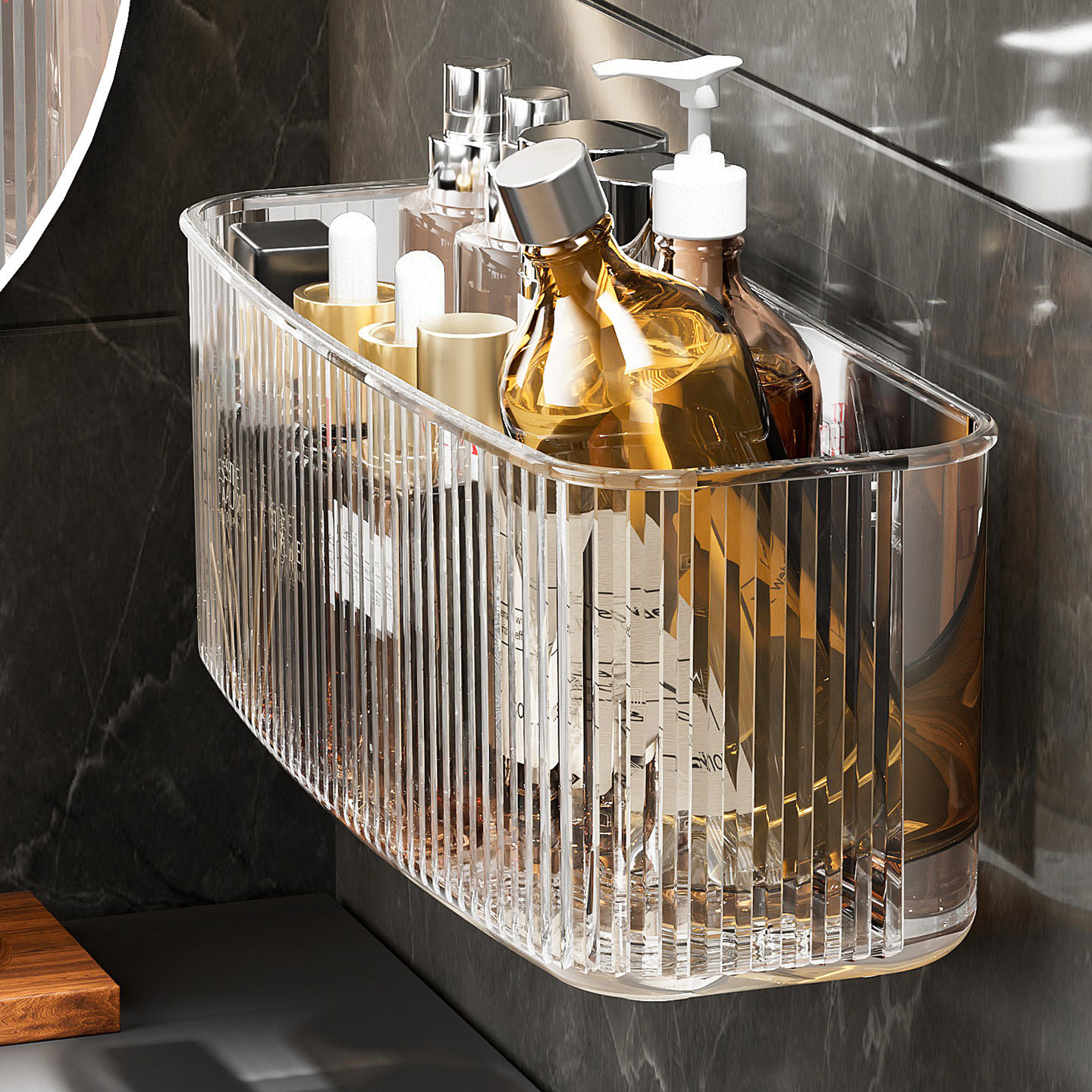 轻奢卫生间置物架专用浴室壁挂式收纳盒免打孔厕所挂墙洗漱台三角,家庭/个人清洁工具,浴室角架/置物架,淘宝优惠券,粉丝福利购,淘宝优惠卷