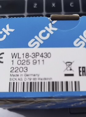 全新德国SICK西克WL18-3P430传感器订货号1025911原装正品现货