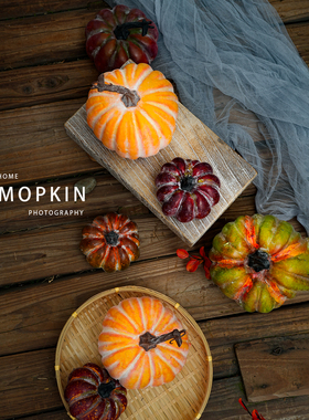 仿真南瓜模型泡沫丰收节道具万圣节蔬菜幼儿园玩具橱窗样品间展示