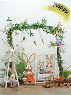 森林风格 饰橱 幼儿园环境创作秋千风车花架空中吊坠走廊客厅庭院装