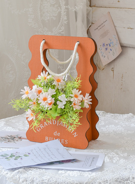 创意手工diy材料包高级感小礼品仿真花束贺卡伴手礼小众设计手提