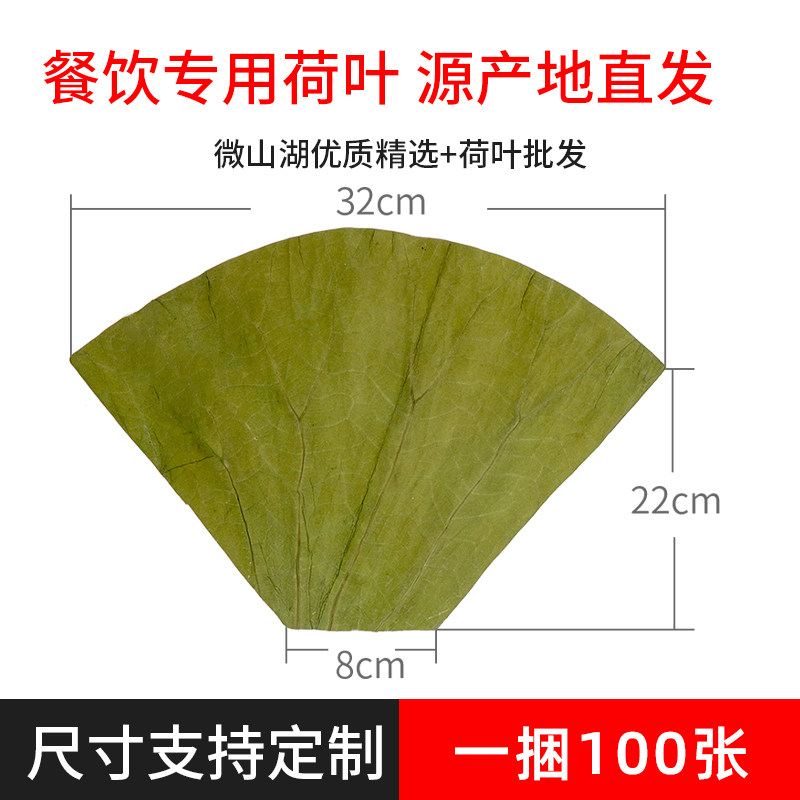 扇形天然干荷叶饭包饭蒸饭荷叶鸡叫花鸡糯米鸡餐饮直供32*22*8
