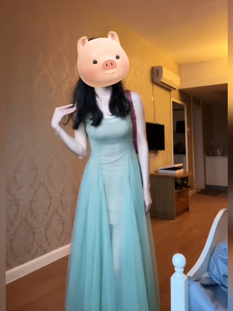 微胖mm茶歇法式网纱拼接吊带连衣裙女梨型身材度假风仙女大摆长裙,女装/女士精品,大码连衣裙,淘宝优惠券,粉丝福利购,淘宝优惠卷