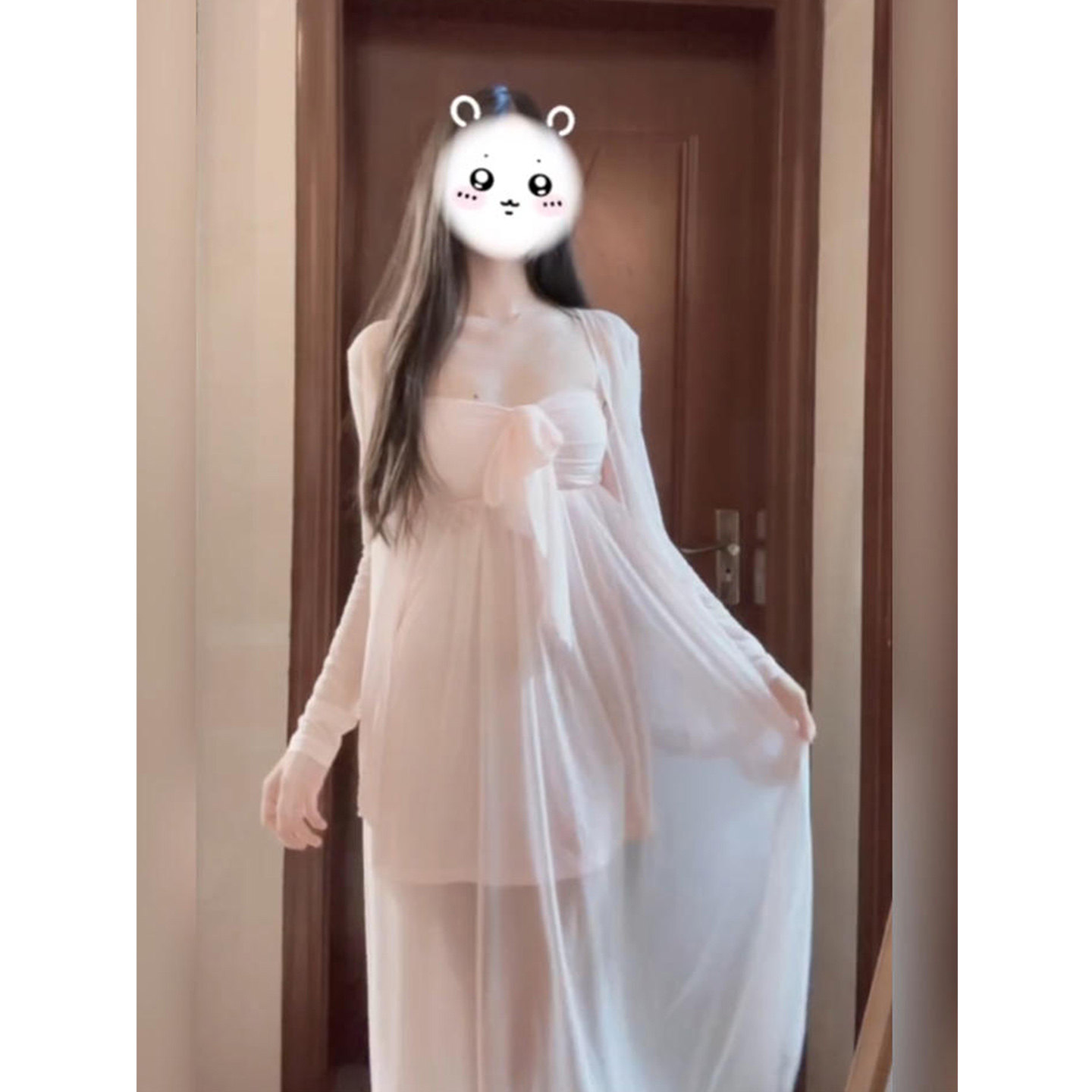 XZY 微胖纯欲温柔氛围感粉色抹胸连衣裙女高级感仙气收腰网纱长裙,女装/女士精品,大码连衣裙,淘宝优惠券,粉丝福利购,淘宝优惠卷