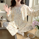 超宽松月子服夏季 产后睡衣纯棉哺乳衣薄款 吸汗空调房月子套装