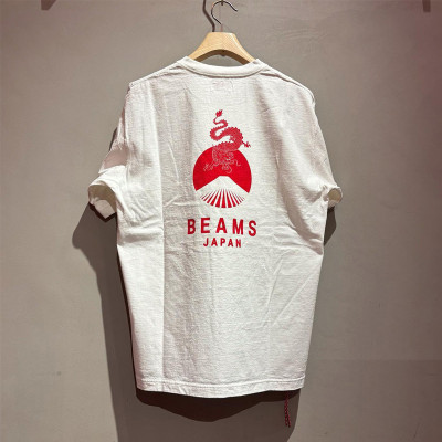 BEAMS JAPAN24SS龙年短袖T恤男女圆领情侣半袖小红绳宽松打底上衣