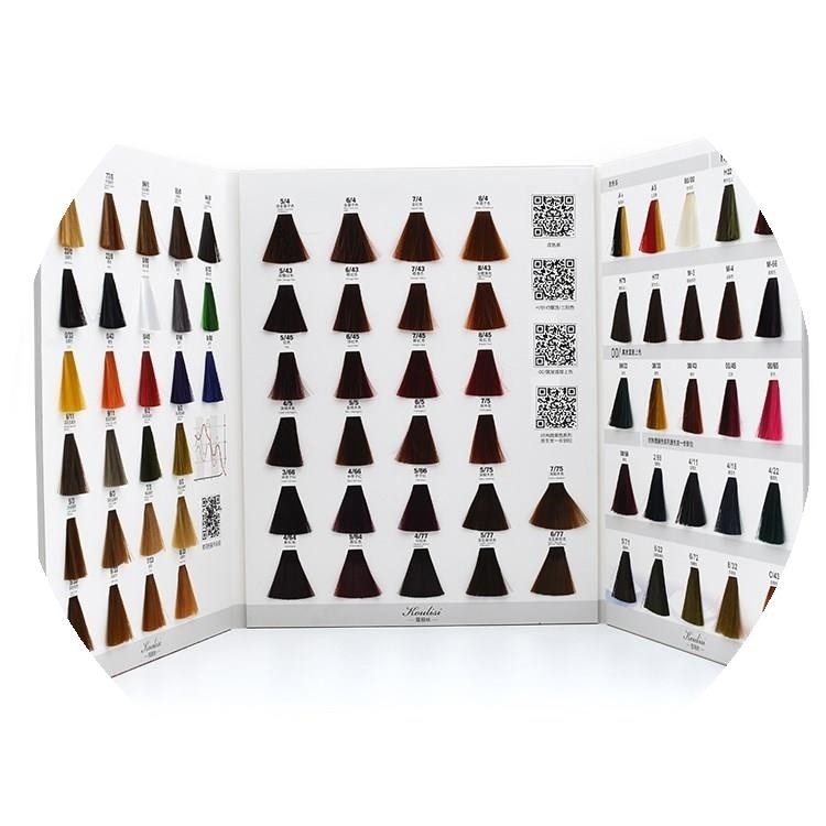 染发色度卡美发理发店发廊色板沙龙样板卡 头发颜色调色板.