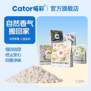 包 Cator喵彩自然清香木薯猫砂不粘底除臭吸水2.5斤 重磅新品