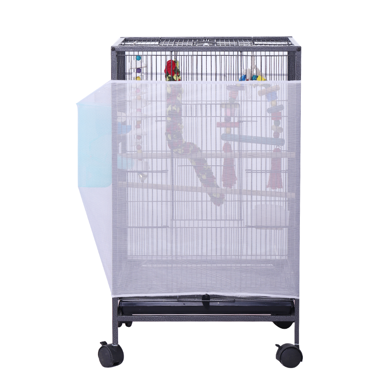 大号方笼防溅纱网防尘布笼防羽粉防撒笼罩鹦鹉笼衣鸟笼罩子易清洁