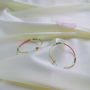 缀星外贸原单折扣otherstories/os家铜镀真金简约几何缠绕耳环