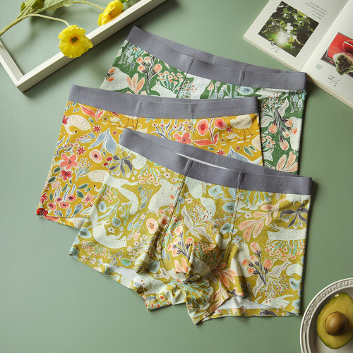 画内男士内裤原创印花莫代尔