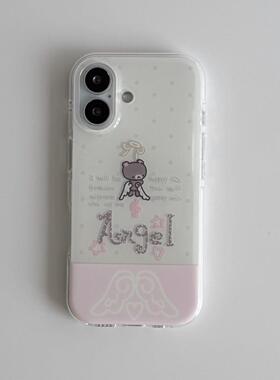 新款手机壳天使小熊苹果适用苹果17壳16promax1514xr新款1315plus6p7p高保护套