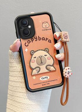 新款手机壳适用OPPOA58卡通A76时尚A80公仔手机壳Reno13Pro国外卡皮巴拉14F保护套