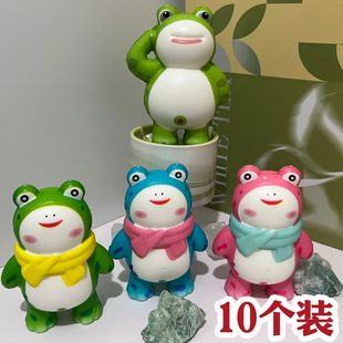 网红敬礼青蛙捏捏乐解压玩具慢回弹公仔创意儿童节小礼品地推地摊