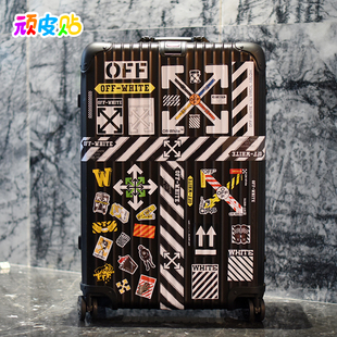 WHITE贴纸笔记本滑板装 潮牌OFF 个性 饰贴防水行李箱贴 主图款