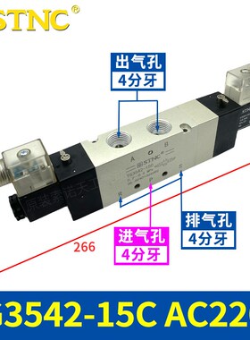 STNC索诺天工TG3522-08C中封电磁阀TG3512-06C/3532-10C/3542-15C