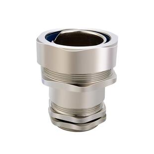 金属电缆防水软管接头锁紧外螺纹蛇皮管密封头铜镀镍格兰头M12