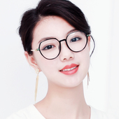 时髦老花镜女看远看近能开车上平光下老光眼镜两用远近都能看