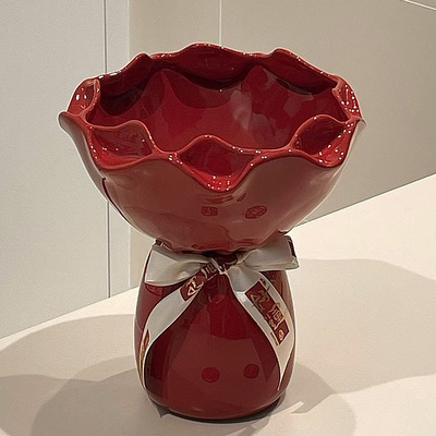 丼美创意高级感花瓶陶瓷