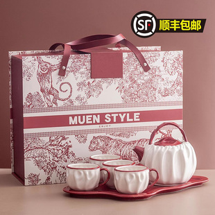 订婚礼物新婚结婚送新人闺蜜陪嫁高级实用茶具套装特别的新婚礼物