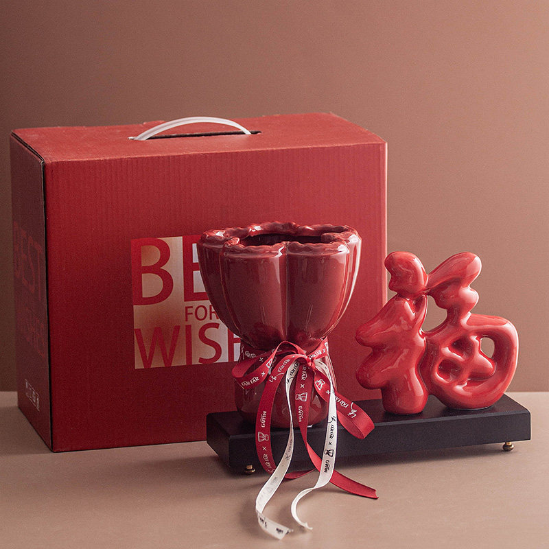 丼美客厅插花花束手捧花花瓶福抱桶乔迁入宅新婚订婚喜庆摆件礼物,家居饰品,福桶,淘宝优惠券,粉丝福利购,淘宝优惠卷