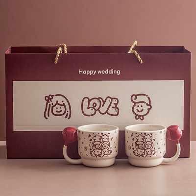 结婚新婚对杯礼盒送闺蜜新人