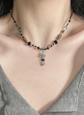 原创藏风纯银项链中式复古