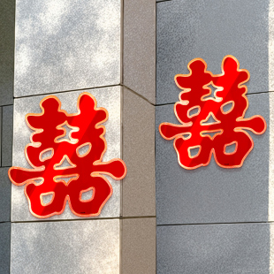 结婚用品大全婚房装 饰婚礼布置卧室婚庆喜子门贴大门喜字贴纸专用