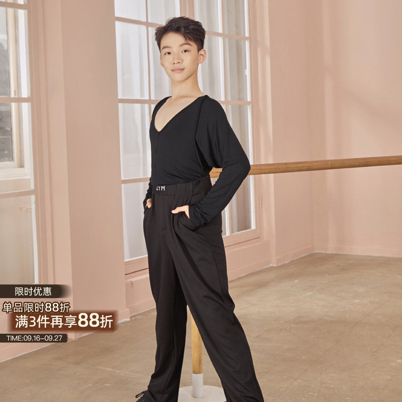 小小ZYM【大地系】裤子垂感慵懒风西裤男童拉丁舞服秋百搭N038图片
