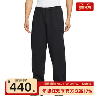 nike耐克男Solo Swoosh运动休闲宽松收口加绒长裤锐力HV1089-010