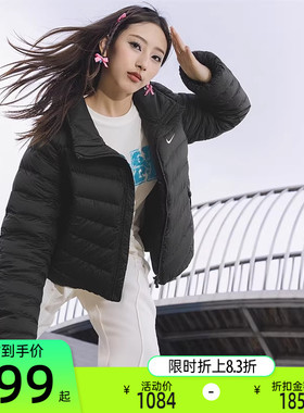 nike耐克女THERMA-FIT运动休闲连帽保暖羽绒服夹克锐力HV5106-010