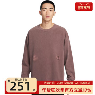 nike耐克男子BOOKER刺绣运动休闲长袖T恤针织衫锐力IH5086-502