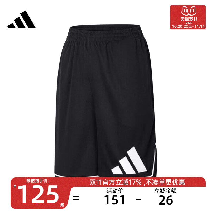 adidas阿迪达斯秋季男子篮球运动休闲训练五分裤短裤锐力JN4728