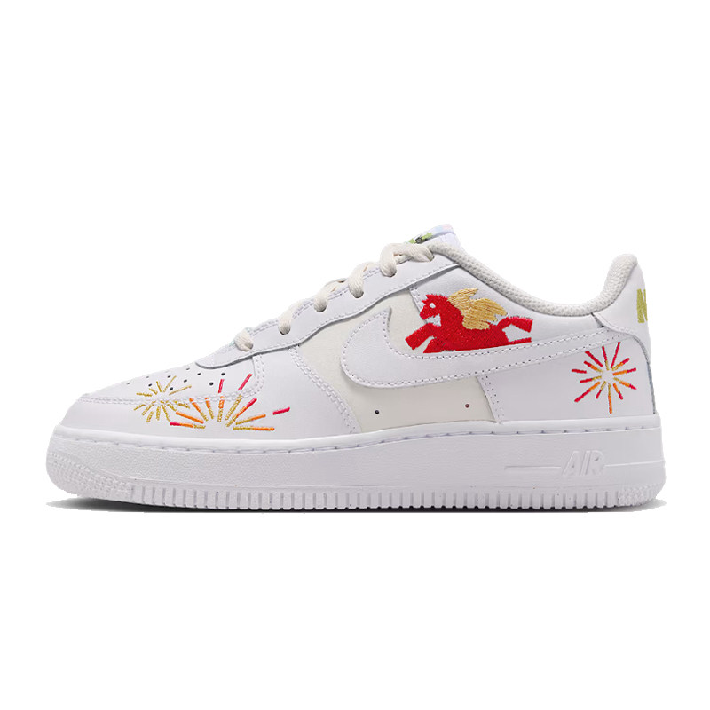 nike耐克大童女AF1空军一号马年限定脱缰运动休闲鞋IQ1133-111