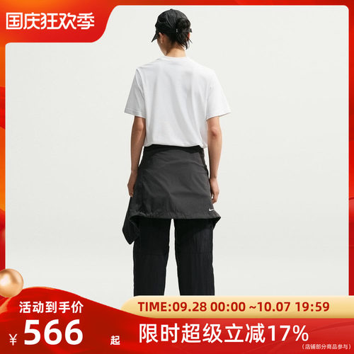 Nike耐克女子黑色中腰长裤休闲束脚 IF0142-010