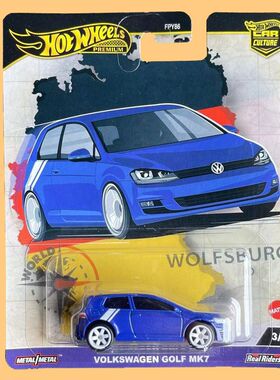 文化系列铁底胶胎FPY86大众高尔夫合金车模世界之旅