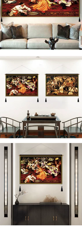 Tân Cương đặc trưng tấm thảm vải nghệ thuật treo tranh trang trí dân tộc nền treo vải phòng khách đầu giường vải tranh nhà hàng nhà hàng khách sạn ăn sáng - Tapestry