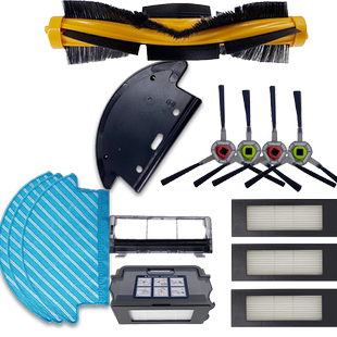 适配科沃斯扫地机器人配件滚刷DJ35/36过滤网边刷一次性抹布支架