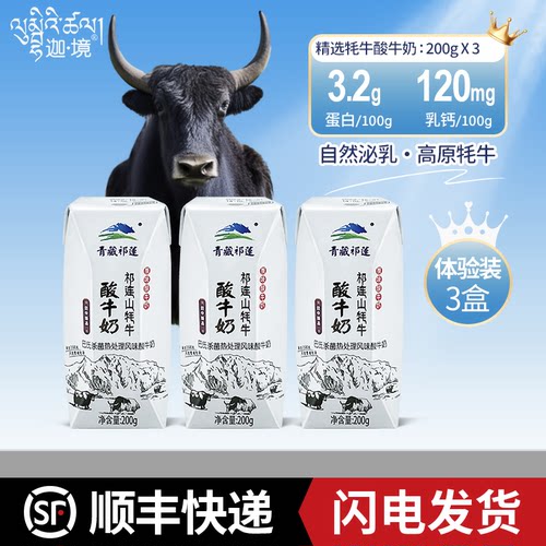 迦境全脂牦牛酸奶青海特色原味酸牛奶早餐睡前奶青海酸奶