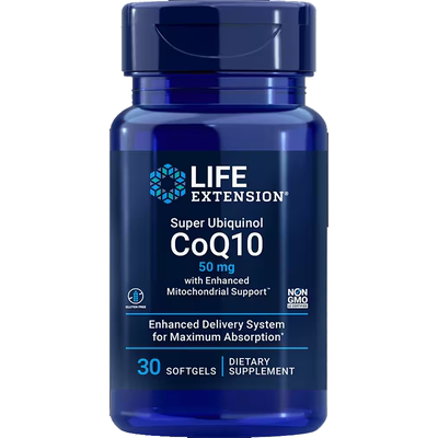 现货美国Life extension还原型辅酶Q10泛醇含富里酸50mg30粒CoQ10